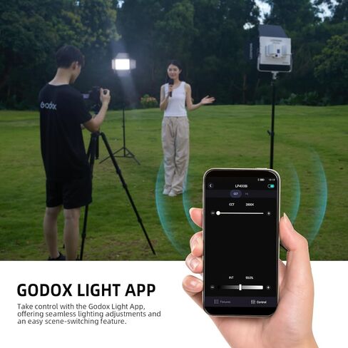 Godox LP600R RGB LED Video Light with Barndoor, 60W 1800K-10000K 9270Lux LED Panel Light with 14 FX Effects APP Control CRI/TLCI 96+ Dimmable 0-100% Studio Soft Light for Photography in Kuwait