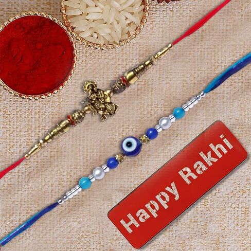 Rakhi for Brother and Bhabhi | Lumba Rakhi For Brother with Gift Set | Rakhi Brother Bhaiya Bhabhi Rakhi | Raksha Bandhan Rakhi in Saudi Arabia