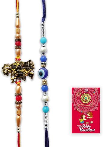 Rakhi for Brother and Bhabhi | Lumba Rakhi For Brother with Gift Set | Rakhi Brother Bhaiya Bhabhi Rakhi | Raksha Bandhan Rakhi in Saudi Arabia