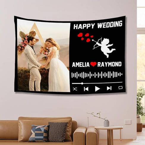 Custom Tapestry Upload Images/Text Customized Tapestry Wall Hanging Backdrop for Bedroom Multiple Sizes in Kuwait