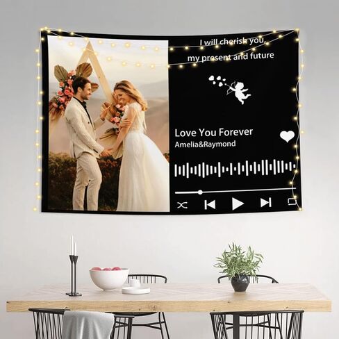 Custom Tapestry Upload Images/Text Customized Tapestry Wall Hanging Backdrop for Bedroom Multiple Sizes in Kuwait