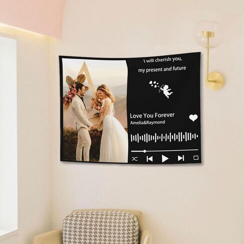 Custom Tapestry Upload Images/Text Customized Tapestry Wall Hanging Backdrop for Bedroom Multiple Sizes in Kuwait