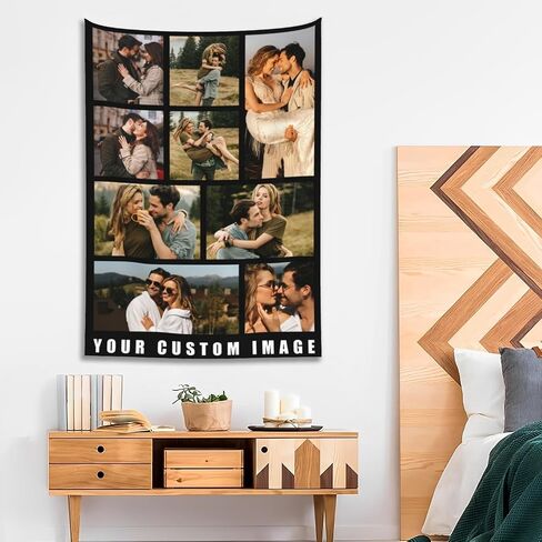 Custom Tapestry Upload Images/Text Customized Tapestry Wall Hanging Backdrop for Bedroom Multiple Sizes in Kuwait