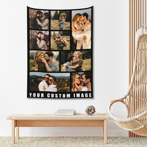 Custom Tapestry Upload Images/Text Customized Tapestry Wall Hanging Backdrop for Bedroom Multiple Sizes in Kuwait