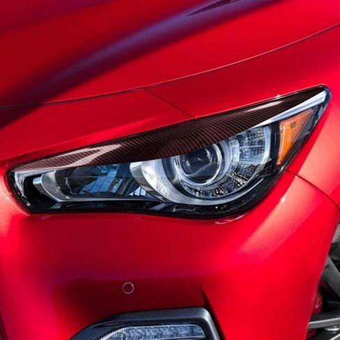 Q50 جفن ألياف الكربون ، غطاء حواجب المصابيح الأمامية ، زوج الحواجب المصباح الأمامي ، تغطية ألياف الكربون ، in Saudi Arabia
