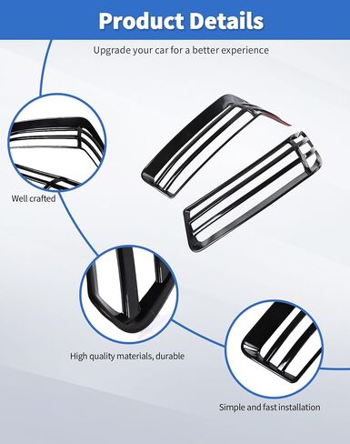 Black Turn Signal Light Cover for 2018-2024 Jeep Wrangler JL/JT Front Side Turn Light Eyebrow Light Cover Trim Frame Exterior Decor Accessories in Saudi Arabia