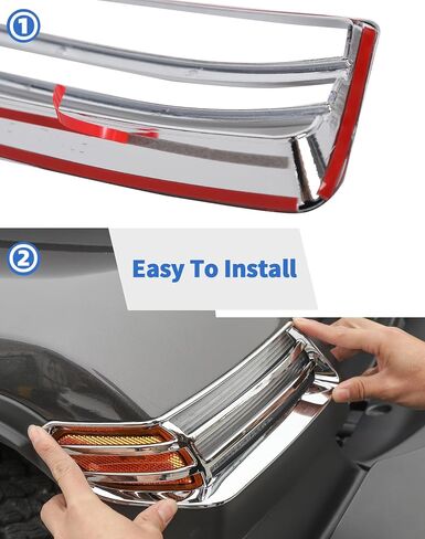 Black Turn Signal Light Cover for 2018-2024 Jeep Wrangler JL/JT Front Side Turn Light Eyebrow Light Cover Trim Frame Exterior Decor Accessories in Saudi Arabia
