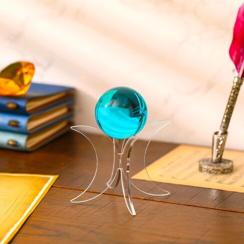 Bucherry 4 Pcs Acrylic Clear Ball Display Stand Set Crystal Sphere Holder Decorative Small Crystal Ball Stand Holder for Abalone Shell, Rocks, Egg, Air Plant, Sphere, Gems, Mineral Agate in Saudi Arabia