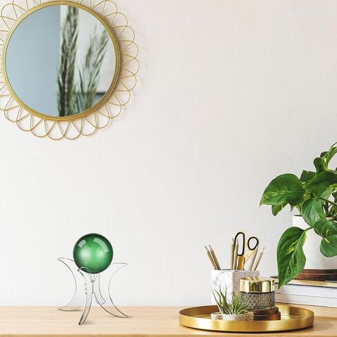Bucherry 4 Pcs Acrylic Clear Ball Display Stand Set Crystal Sphere Holder Decorative Small Crystal Ball Stand Holder for Abalone Shell, Rocks, Egg, Air Plant, Sphere, Gems, Mineral Agate in Saudi Arabia