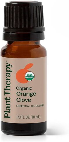 Plant Therapy Organic Orange Clove Essential Oil Blend 10 mL (1/3 oz) Bright, Bold, and Naturally Energizing, Great Addition to DIY Household Cleaners, Naturally Freshens The Air with Citrus & Spice in Saudi Arabia