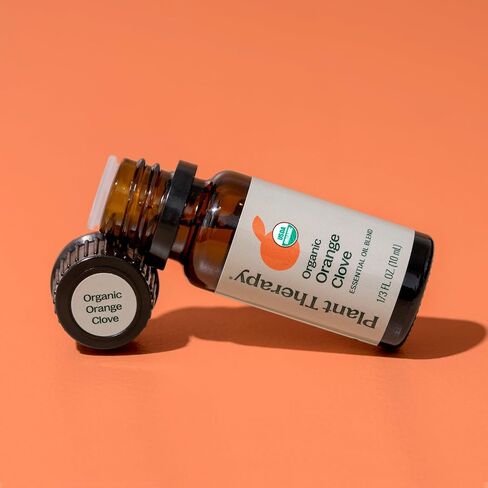 Plant Therapy Organic Orange Clove Essential Oil Blend 10 mL (1/3 oz) Bright, Bold, and Naturally Energizing, Great Addition to DIY Household Cleaners, Naturally Freshens The Air with Citrus & Spice in Saudi Arabia
