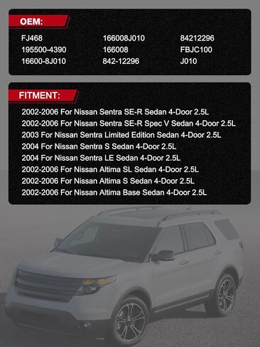 FJ468 حقن الوقود 4pcs 2.5L فقط لنيسان Sentra Altima 2002 2003 2004 2005 2006，195500-4390 16600-8J010 84212296 in Saudi Arabia