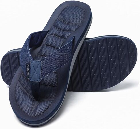 Flip Flip Flops Canvas Thong Sandals Arch Arch Support Beach Slippers-Semory Foam Foam مقاومة للماء in Kuwait
