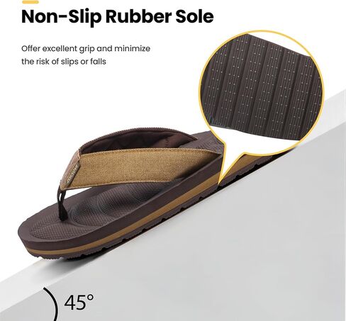 Flip Flip Flops Canvas Thong Sandals Arch Arch Support Beach Slippers-Semory Foam Foam مقاومة للماء in Saudi Arabia