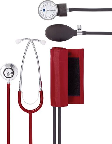 Medline Compli-Mates Professional Aneroid Sphygmomanometer and Dual-Head Stethoscope Kit with Carrying Case, Hunter Green, Adult Size, 1 Kit in Saudi Arabia