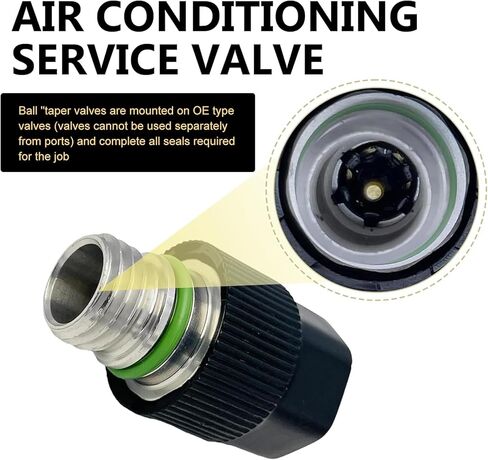 16 PCS Car Air Conditioning Valve Core Kit, A/C System Repair Valve Caps & Core Kit for R12 or R134a, AC Service Port Seal Cap Valve, Universal for Most Cars (Black) in Kuwait