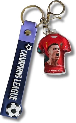 Cristiano Ronaldo Portugal keychain, Cristiano Ronaldo Smiling Keychain, Pendant keychain, for backpacks, bags, Team Portugal, Soccer gifts for fans in Saudi Arabia