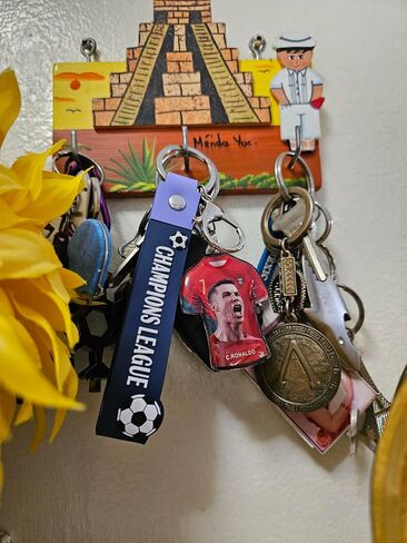 Cristiano Ronaldo Portugal keychain, Cristiano Ronaldo Smiling Keychain, Pendant keychain, for backpacks, bags, Team Portugal, Soccer gifts for fans in Saudi Arabia
