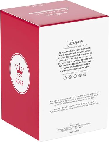 Hallmark Keepsake Christmas Ornament 2025, The Wizard of Oz I'm Melting! I'm Melting! with Light, Sound and Motion, Movie Gifts in Saudi Arabia