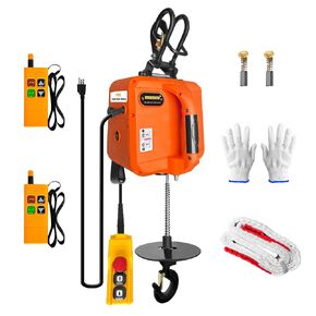 رافعة كهربائية محمولة بقوة 1100 رطل، رافعة كابل كهربائي 3 في 1 110 فولت 25 قدم مع حزام رفع، رافعة كهربائية ورافعة سقف لرفع السحب in Kuwait