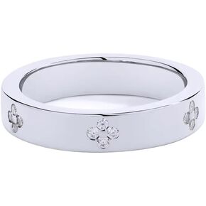 Moissanite rings for women Clover Moissanite 18k Gold Plated Wedding Band Ring For Women S925 Silver Engagement Party Jewelry Gift-N15 in Saudi Arabia