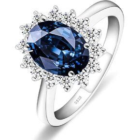Moissanite Rings for Women D Color VVS1 Oval Moissanite Engagement Ring S925 Sterling Silver Plated With 18K White Gold Promise Wedding Rings for Women in Kuwait