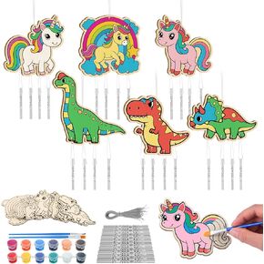 24 مجموعة مكسيكية الرياح الدقات الحرف للأطفال DIY الخشبية CINCO DE MAYO WINDCHIMES KITS MECICKAN CONENTING RIND CHIME THE FOR CINCO de Mayo Home Party Gifts Supplies Supplies in Kuwait