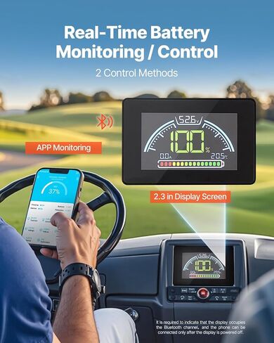 VEVOR 48V 105Ah Golf Cart Lithium Battery, 48 Volt Golf Cart Battery with 200A BMS, LCD Monitor and Mobile APP, LiFePO4 Battery with 600A Peak Current, 20A Charger and 4000+ Cycles, for Golf Carts in Saudi Arabia