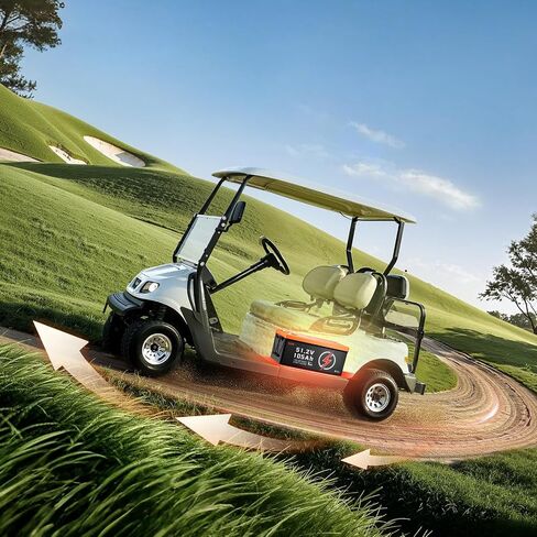 VEVOR 48V 105Ah Golf Cart Lithium Battery, 48 Volt Golf Cart Battery with 200A BMS, LCD Monitor and Mobile APP, LiFePO4 Battery with 600A Peak Current, 20A Charger and 4000+ Cycles, for Golf Carts in Saudi Arabia
