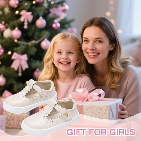THEE BRON Toddler Girls Casual Sneakers Stylish Comfy T-Strap Everyday Shoes in Kuwait