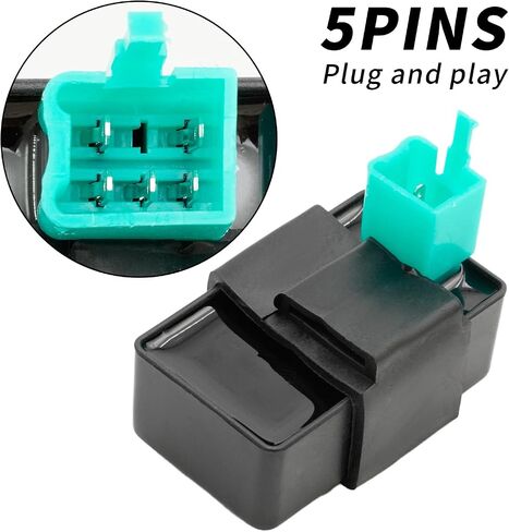 Ignition Coil 5 Pin CDI Box Spark Plug, 5 Pin Adjustable AC CDI Motorcycle Ignition Box, Replacement for Apollo 50cc 70cc 90cc 110cc Chinese Atv Quad Parts in Saudi Arabia