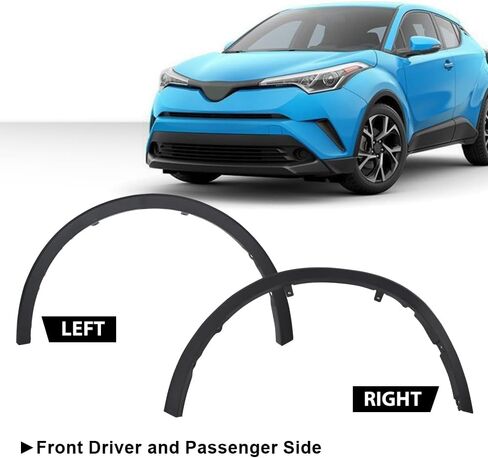 G-PLUS Fender Flares Compatible With 2006-2012 Toyota RAV4, 7587204060, TO1290109 Front Wheel Black Fender Thermoplastic Bolt-on Trim (Front Right Passenger Side) in Kuwait