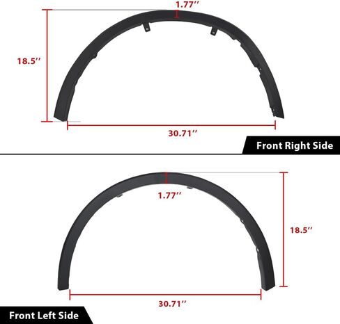 G-PLUS Fender Flares Compatible With 2006-2012 Toyota RAV4, 7587204060, TO1290109 Front Wheel Black Fender Thermoplastic Bolt-on Trim (Front Right Passenger Side) in Kuwait
