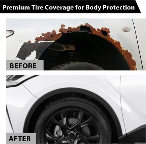 G-PLUS Fender Flares Compatible With 2006-2012 Toyota RAV4, 7587204060, TO1290109 Front Wheel Black Fender Thermoplastic Bolt-on Trim (Front Right Passenger Side) in Kuwait
