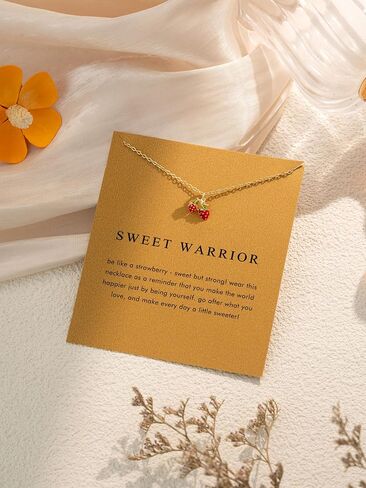 14K Gold Plated Pendant Necklace for Women, Dainty Charm Good Luck Inspirational Gifts for Her Friendship Necklace Cherry, Positive Duck, Shell Pearl Fish Beach Jewelry in Saudi Arabia