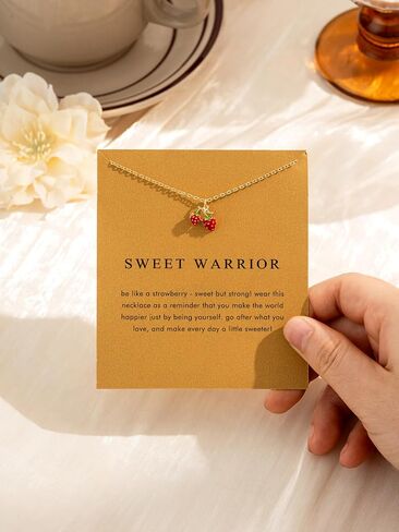 14K Gold Plated Pendant Necklace for Women, Dainty Charm Good Luck Inspirational Gifts for Her Friendship Necklace Cherry, Positive Duck, Shell Pearl Fish Beach Jewelry in Saudi Arabia