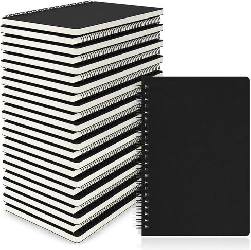 EUSOAR A5 Spiral Notebook, 6 Pack 5.5" x 8.3" 120 Pages Hardcover Lined Travel Writing College Ruled Notebooks, Memo Notepad Sketchbook, Students Office Business Subject Diary Ruled Book Journal in Saudi Arabia