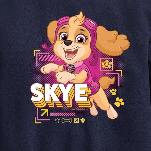الملابس الهجينة - Paw Patrol - Skye Character - Toddler & Youth Crewneck Fleece Sweece Shirt in Kuwait