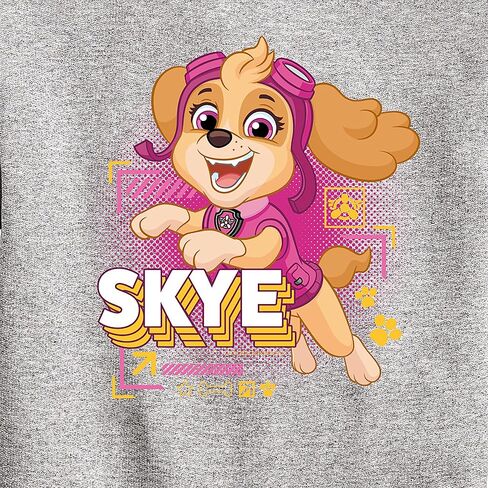 الملابس الهجينة - Paw Patrol - Skye Character - Toddler & Youth Crewneck Fleece Sweece Shirt in Kuwait