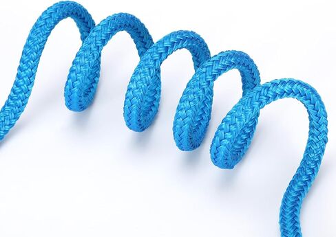 حبال القارب لرسو السفن، خطوط رصيف مزدوجة من النايلون المضفر للقوارب ذات حلقة، عبوتان باللون الأسود أو الأزرق in Kuwait