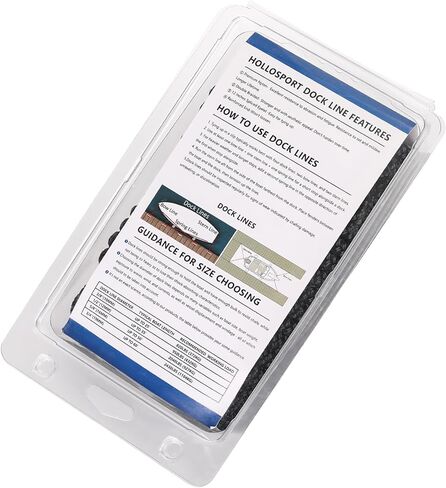 حبال القارب لرسو السفن، خطوط رصيف مزدوجة من النايلون المضفر للقوارب ذات حلقة، عبوتان باللون الأسود أو الأزرق in Kuwait