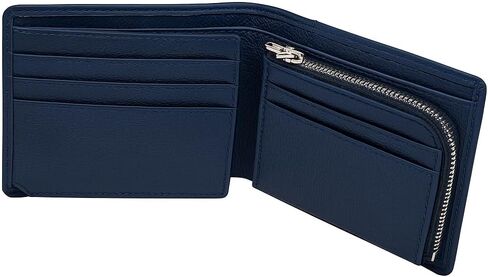 محافظ جلدية مصنوعة يدويًا للرجال-حظر رفيع ، حظر RFID ، ykk excera Zipper (جلود نابا الكاملة ، الخارجي الأسود الخارجي/البرتقالي الداخلي) in Saudi Arabia