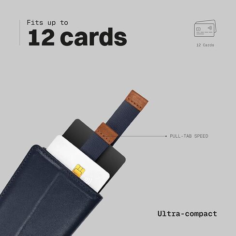 The Frenchie Co. Air Tag Speed Wallet ، Whultra Slim & Minimalist RFID Working Pocket Pocket ، حامل بطاقة الوصول السريع للرجال والنساء ، مصنوع من جلد إيطالي كامل الحبوب in Kuwait