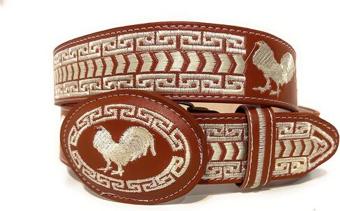الحزام الجلدي الغربي للرجال ، Cinto Vaquero Bordado Con Gallo in Saudi Arabia