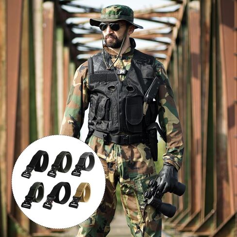 6PCS Tactical Belt, Gun Belts for Men, Military Multi-purpose Combat Gear, Adjustable, With Heavy Duty Quick Release Metal Buckles, Suitable for Men Work, 47.2in in Saudi Arabia