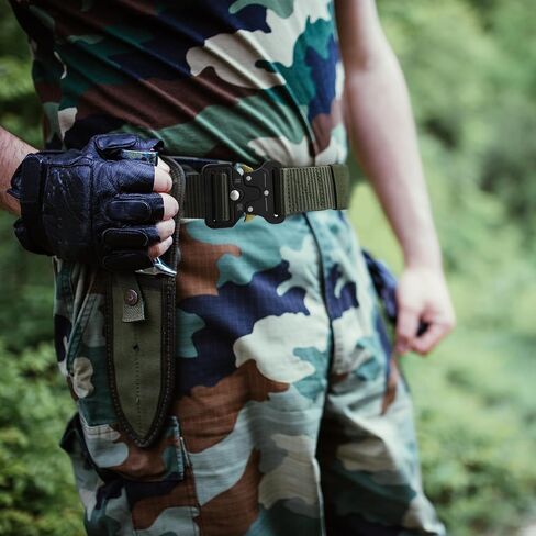 6PCS Tactical Belt, Gun Belts for Men, Military Multi-purpose Combat Gear, Adjustable, With Heavy Duty Quick Release Metal Buckles, Suitable for Men Work, 47.2in in Saudi Arabia