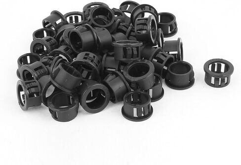 50 قطعة من Uxcell 19 مم قطر مثبت في خرطوم الكابل وحلقة تثبيت لحماية البطانة، أسود in Kuwait