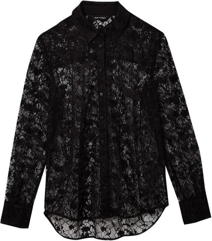 Club Monaco Women's Sheer Lace Button Down Shirt in Saudi Arabia