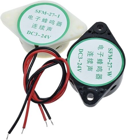 SFM-27 3-24V 12V 95DB الجرس النشط النشط عالي الزلزال الجرس النابض الصافي الإنذار المتقطع / مستمر DIY الجرس (أبيض) in Saudi Arabia