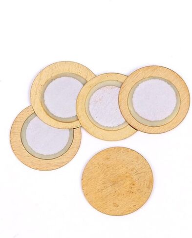 100 Pcs 20mm Thickness 0.33mm Copper Piezo Disc for Buzzer Pressure Sensor Speaker DIY Electronic in Saudi Arabia
